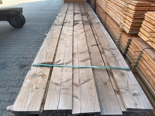 Ca. 108x Douglas Planken Fijnbezaagd, 22x200mm, lengte 500cm